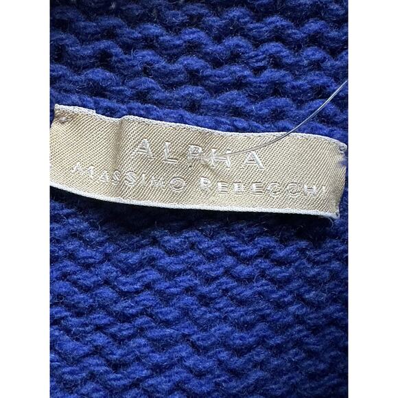 ALPHA MASSIMO REBECCHI Wool Cardigan Sweater Jacket 46 Us M Blue Italy Blazer - Picture 14 of 16